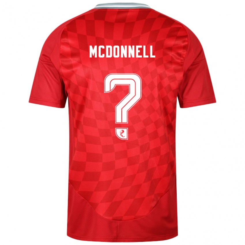 Niño Camiseta Noah Mcdonnell #0 Rojo 1ª Equipación 2024/25 La Camisa Perú