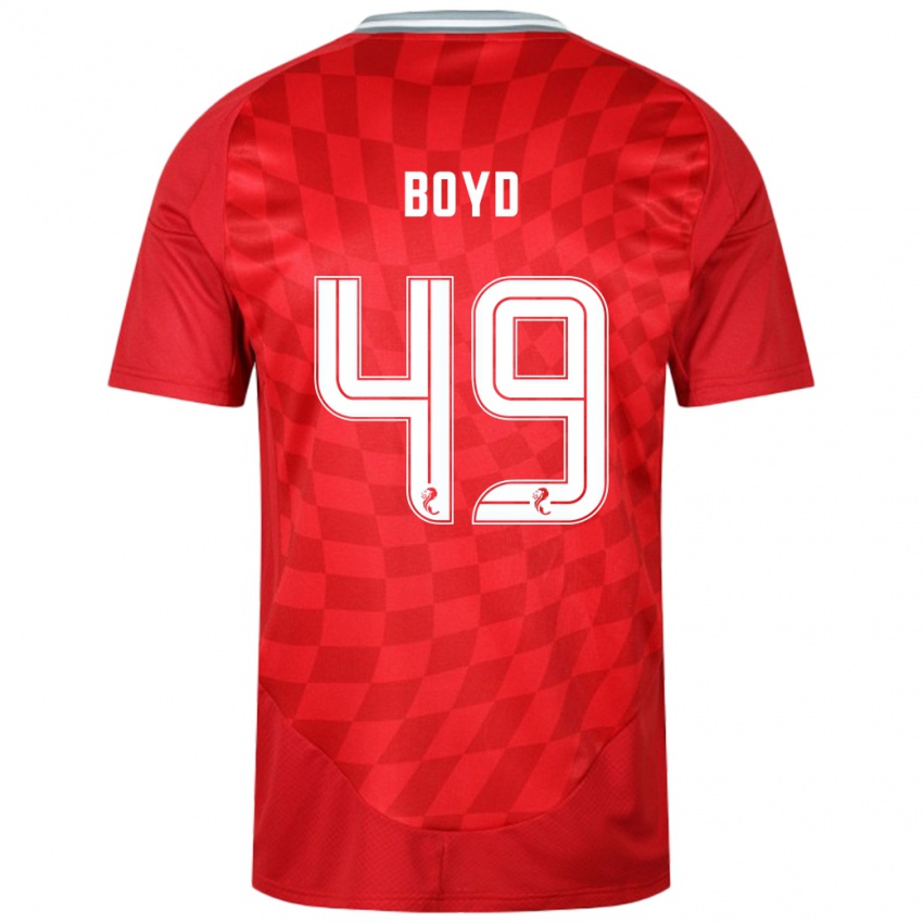 Niño Camiseta Fletcher Boyd #49 Rojo 1ª Equipación 2024/25 La Camisa Perú