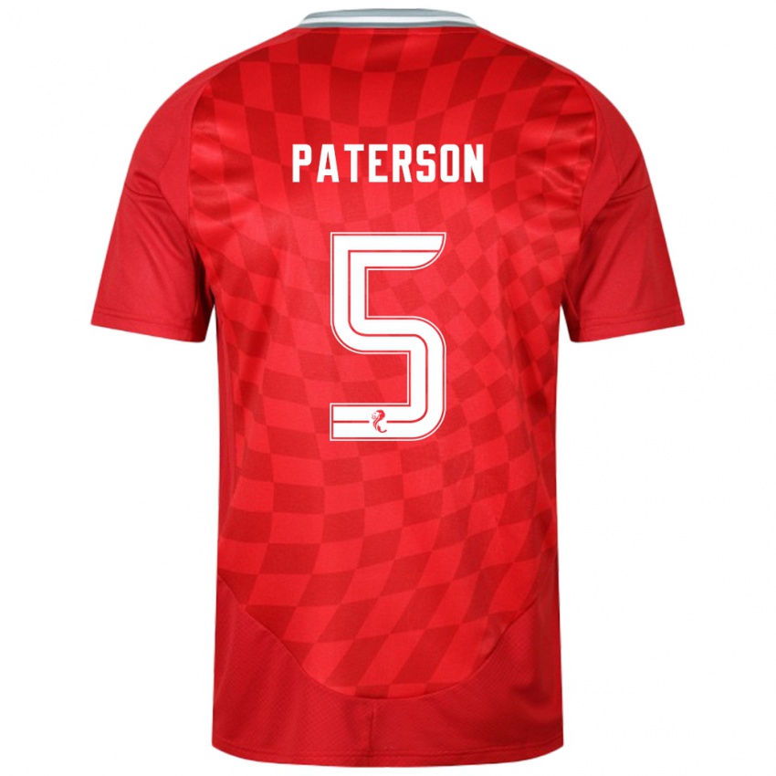 Niño Camiseta Donna Paterson #5 Rojo 1ª Equipación 2024/25 La Camisa Perú