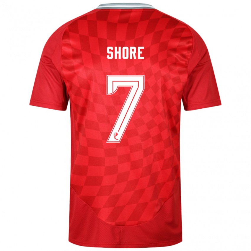 Niño Camiseta Eilidh Shore #7 Rojo 1ª Equipación 2024/25 La Camisa Perú