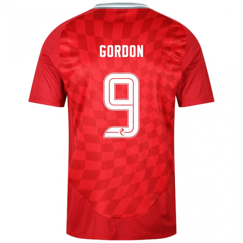 Niño Camiseta Lauren Gordon #9 Rojo 1ª Equipación 2024/25 La Camisa Perú