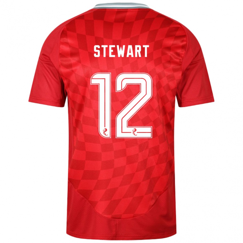 Niño Camiseta Hannah Stewart #12 Rojo 1ª Equipación 2024/25 La Camisa Perú