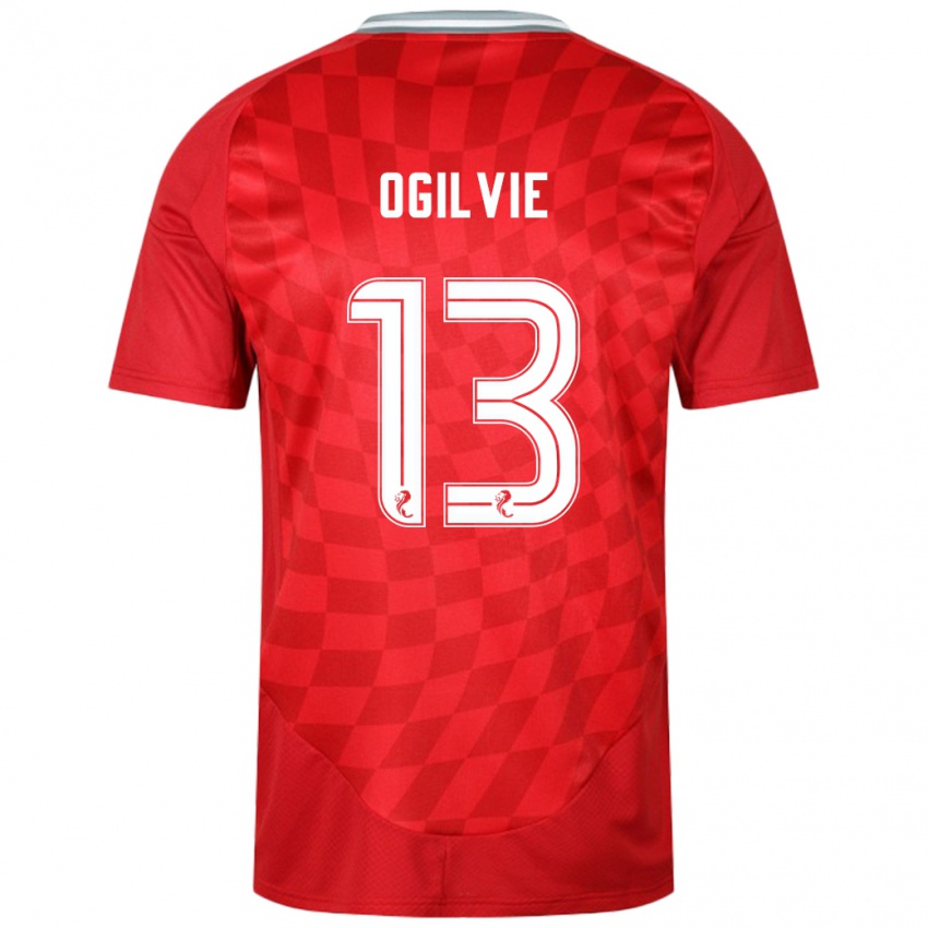 Niño Camiseta Francesca Ogilvie #13 Rojo 1ª Equipación 2024/25 La Camisa Perú