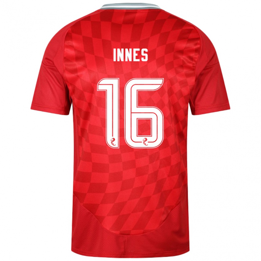 Niño Camiseta Hannah Innes #16 Rojo 1ª Equipación 2024/25 La Camisa Perú