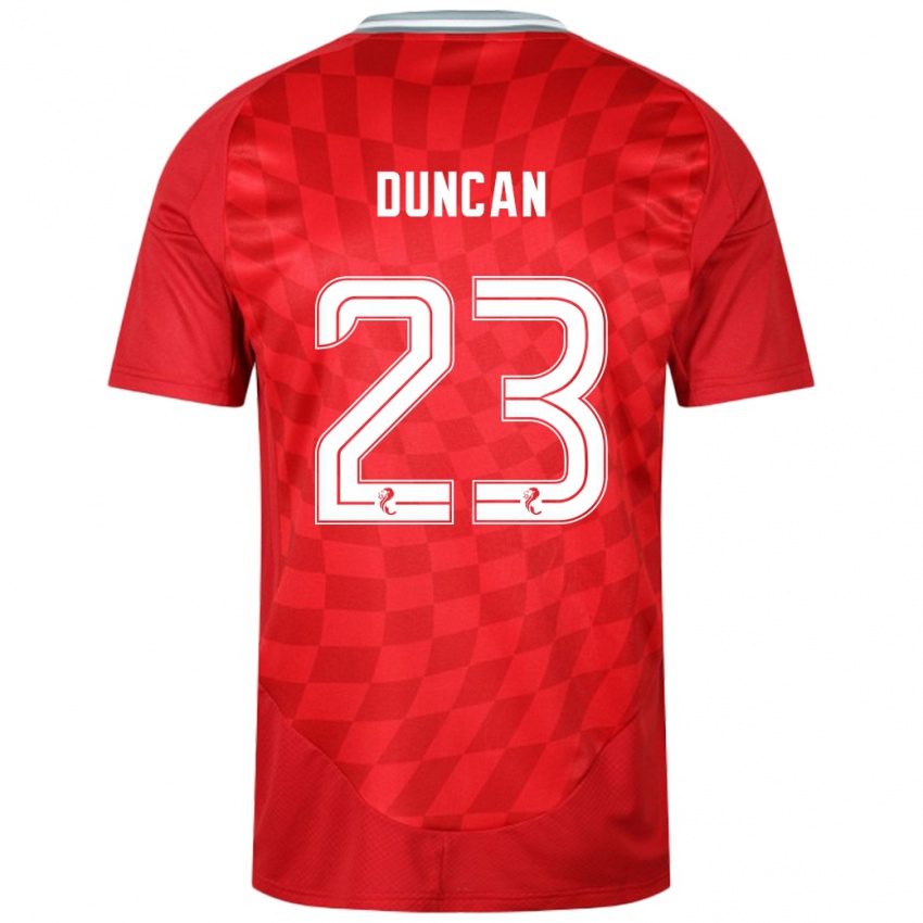 Niño Camiseta Ryan Duncan #23 Rojo 1ª Equipación 2024/25 La Camisa Perú