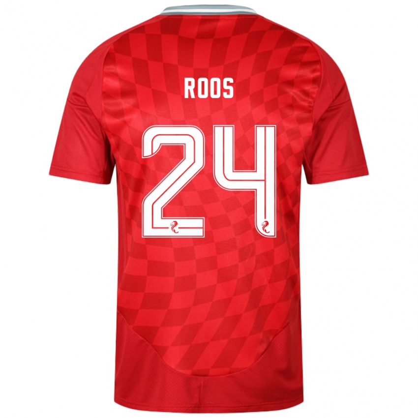 Niño Camiseta Kelle Roos #24 Rojo 1ª Equipación 2024/25 La Camisa Perú