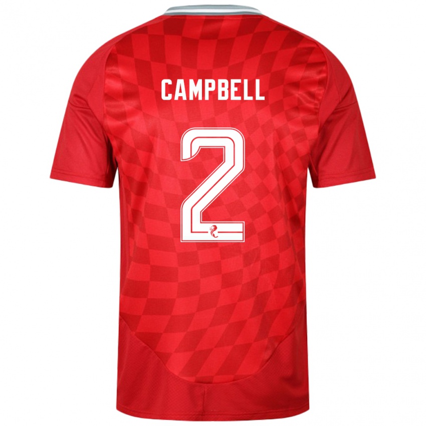 Niño Camiseta Loren Campbell #2 Rojo 1ª Equipación 2024/25 La Camisa Perú