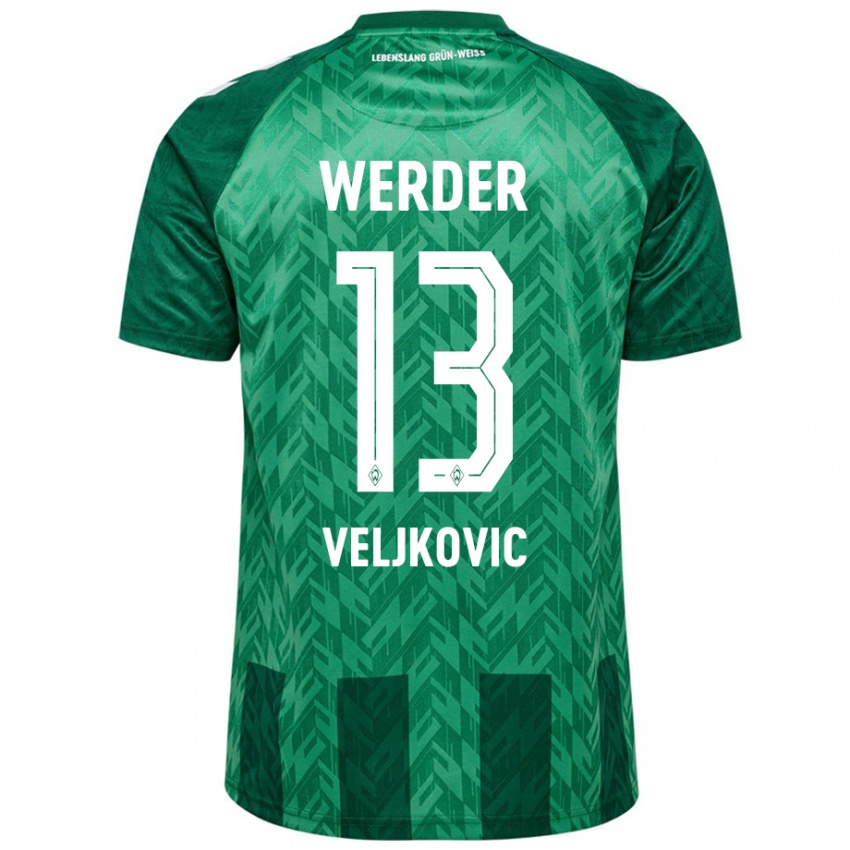 Niño Camiseta Milos Veljkovic #13 Verde 1ª Equipación 2024/25 La Camisa Perú