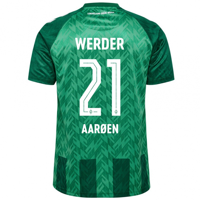 Niño Camiseta Isak Hansen-Aaröen #21 Verde 1ª Equipación 2024/25 La Camisa Perú