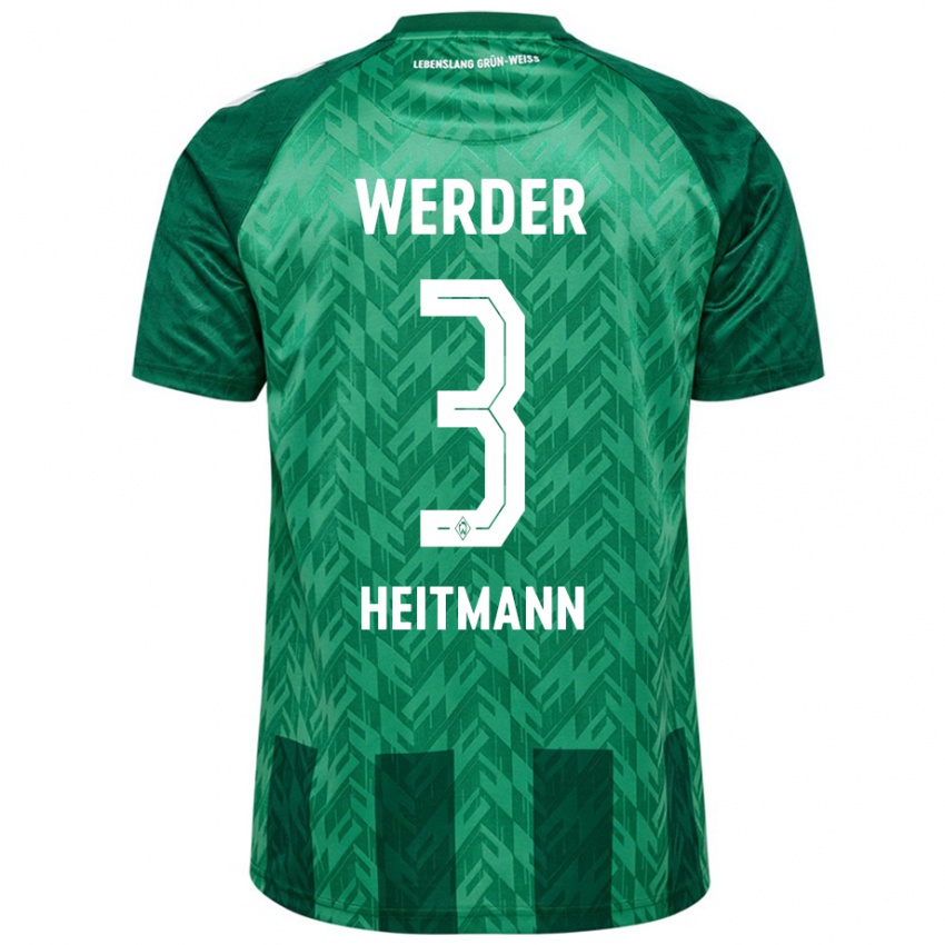 Niño Camiseta Mats Heitmann #3 Verde 1ª Equipación 2024/25 La Camisa Perú