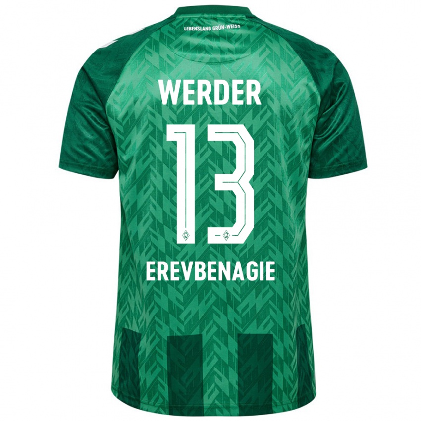 Niño Camiseta Paul Erevbenagie #13 Verde 1ª Equipación 2024/25 La Camisa Perú