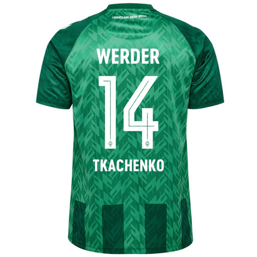 Niño Camiseta Oleksandr Tkachenko #14 Verde 1ª Equipación 2024/25 La Camisa Perú