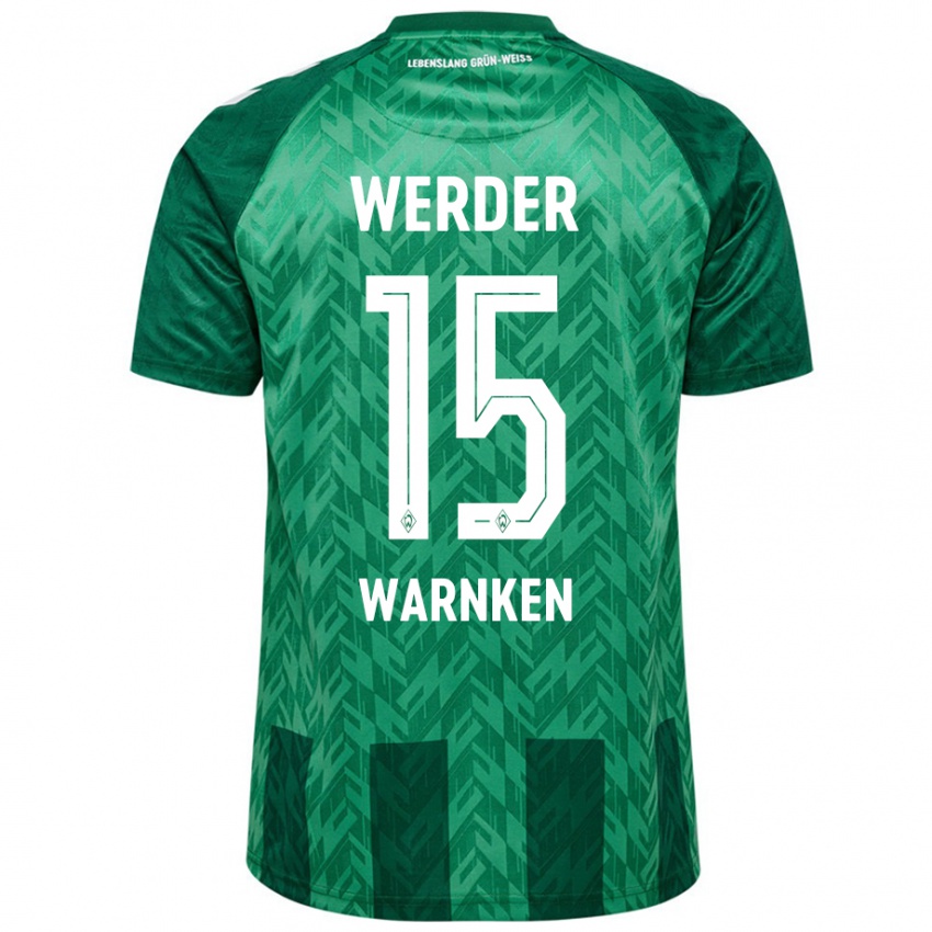 Niño Camiseta Jannes Warnken #15 Verde 1ª Equipación 2024/25 La Camisa Perú