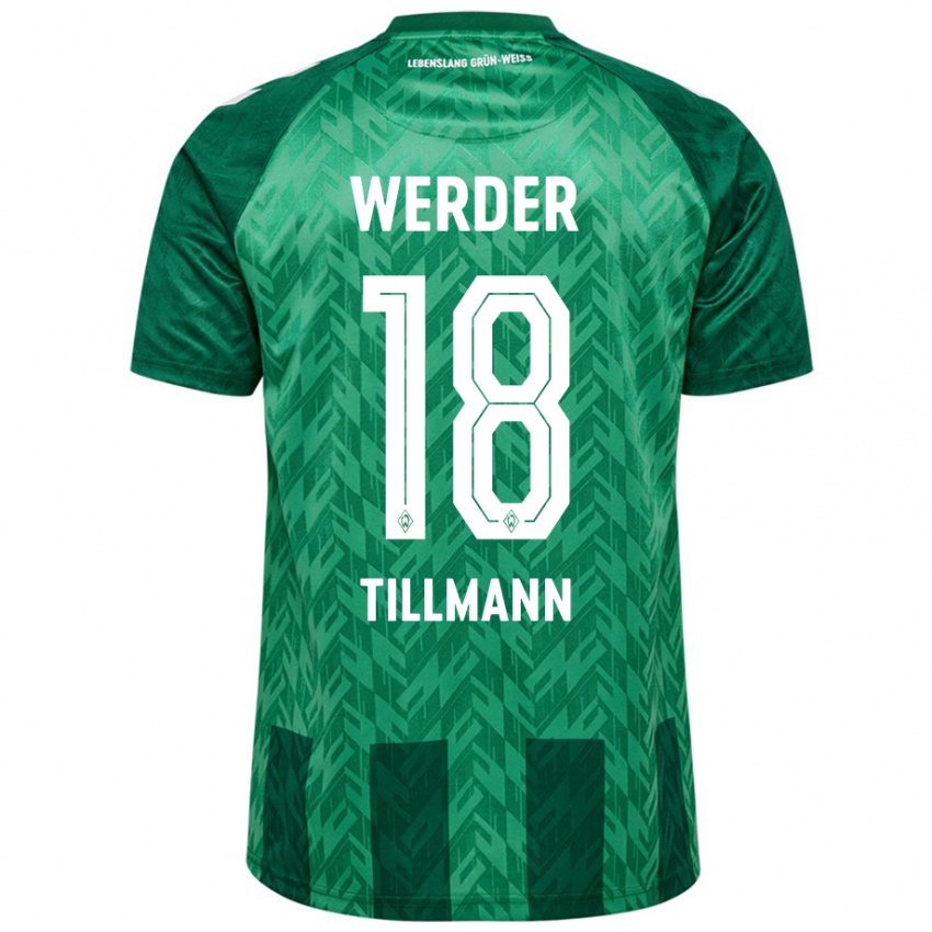 Niño Camiseta Felix Tillmann #18 Verde 1ª Equipación 2024/25 La Camisa Perú