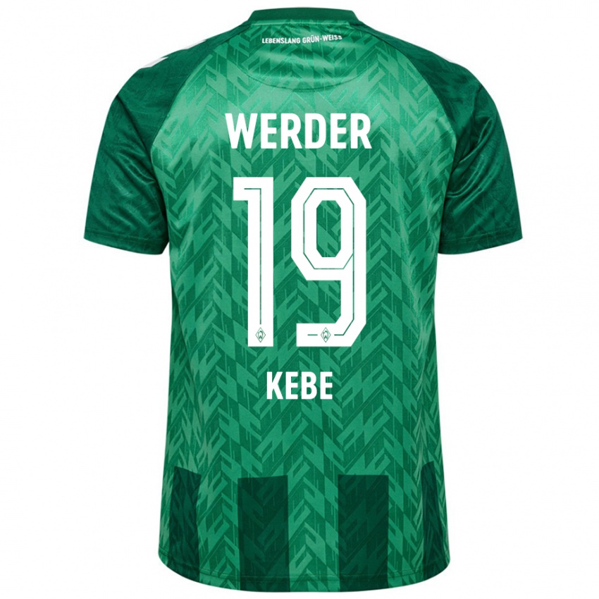 Niño Camiseta David Kébé #19 Verde 1ª Equipación 2024/25 La Camisa Perú