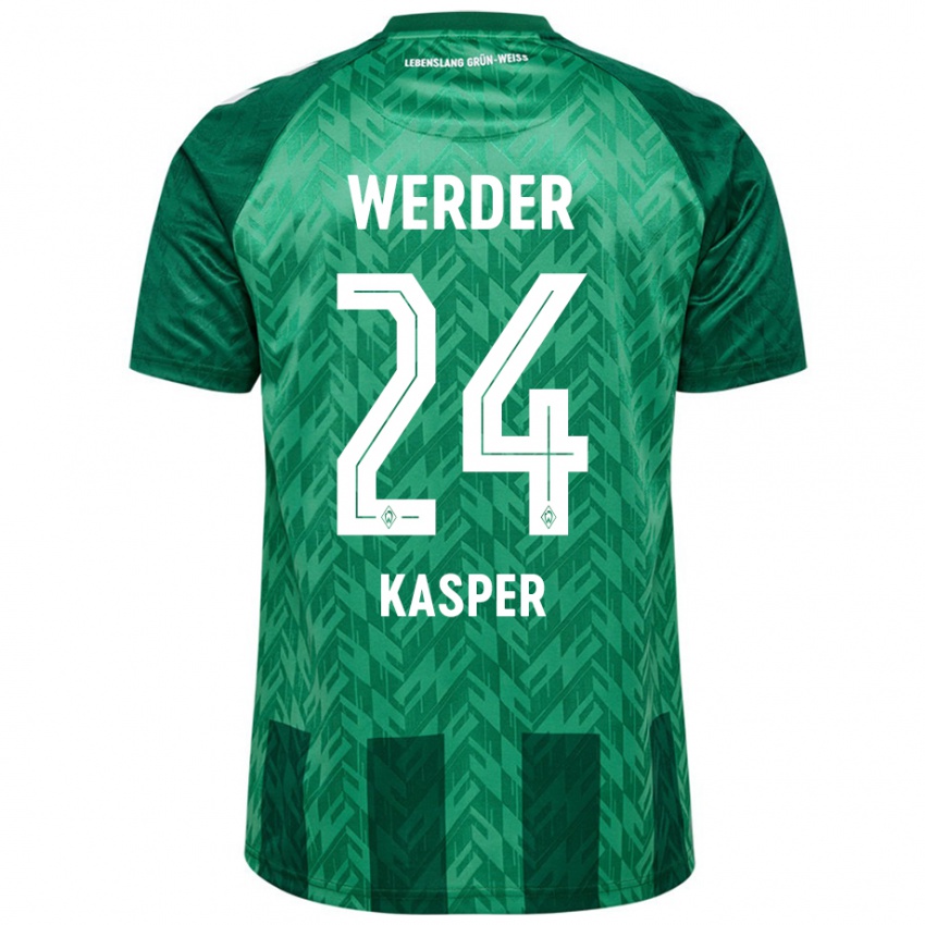 Niño Camiseta Dominik Kasper #24 Verde 1ª Equipación 2024/25 La Camisa Perú