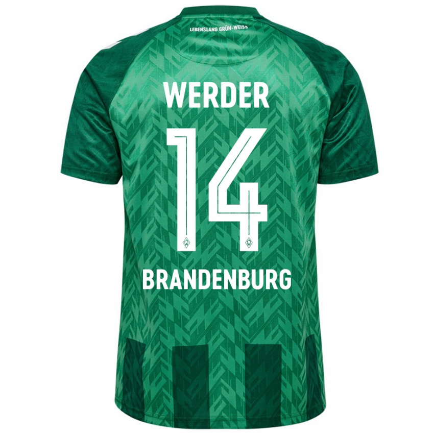 Niño Camiseta Michaela Brandenburg #14 Verde 1ª Equipación 2024/25 La Camisa Perú