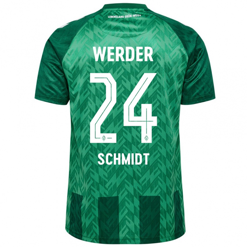 Niño Camiseta Lara Schmidt #24 Verde 1ª Equipación 2024/25 La Camisa Perú