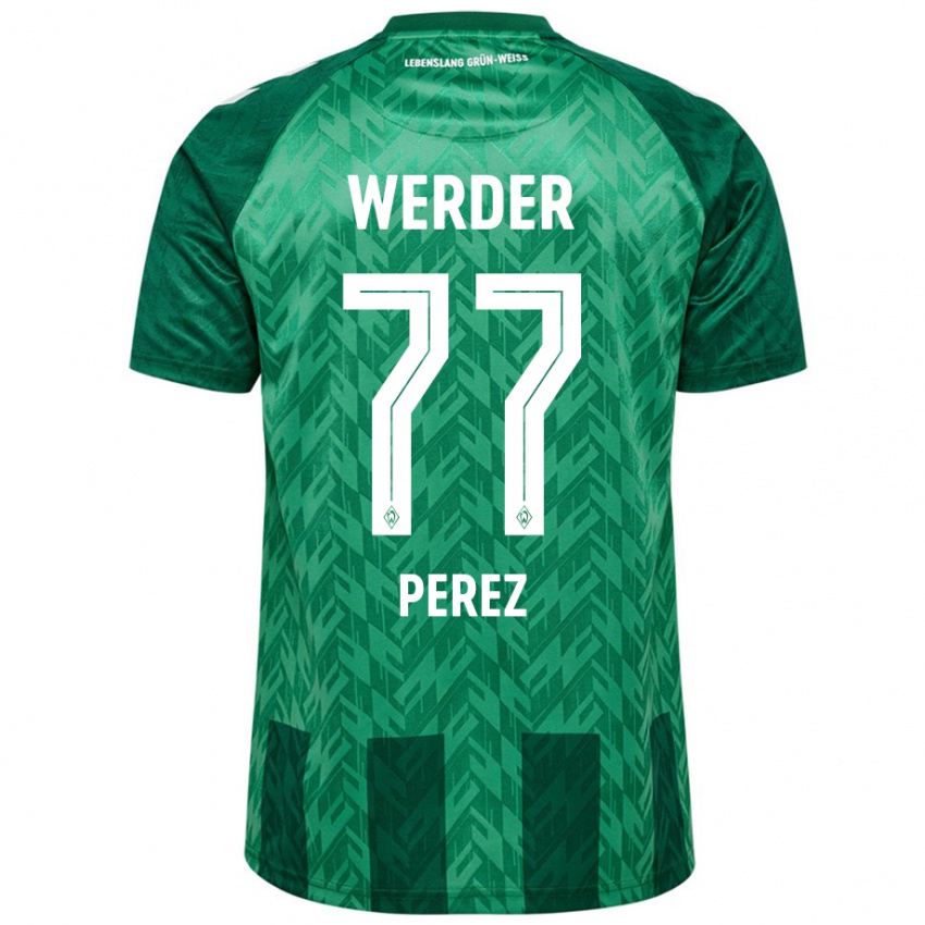 Niño Camiseta Catalina Pérez Jaramillo #77 Verde 1ª Equipación 2024/25 La Camisa Perú