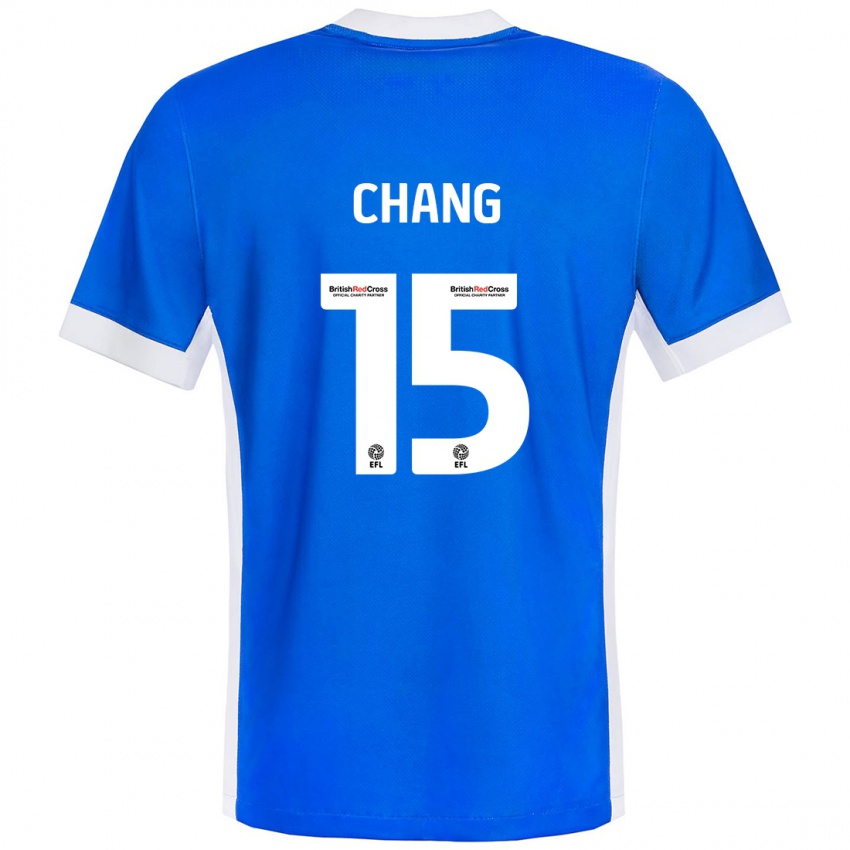 Niño Camiseta Alfie Chang #15 Azul Blanco 1ª Equipación 2024/25 La Camisa Perú