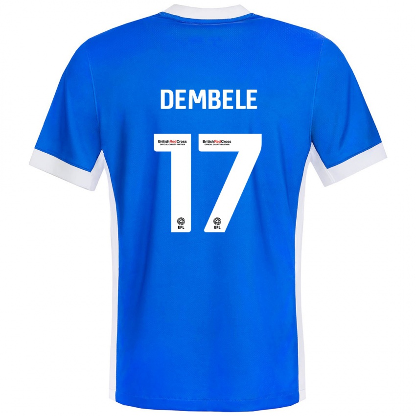 Niño Camiseta Siriki Dembélé #17 Azul Blanco 1ª Equipación 2024/25 La Camisa Perú