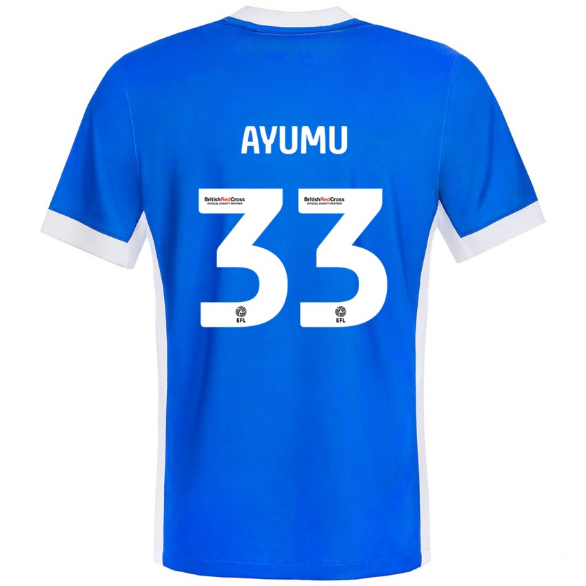 Niño Camiseta Ayumu Yokoyama #33 Azul Blanco 1ª Equipación 2024/25 La Camisa Perú