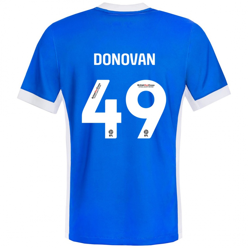 Niño Camiseta Romelle Donovan #49 Azul Blanco 1ª Equipación 2024/25 La Camisa Perú