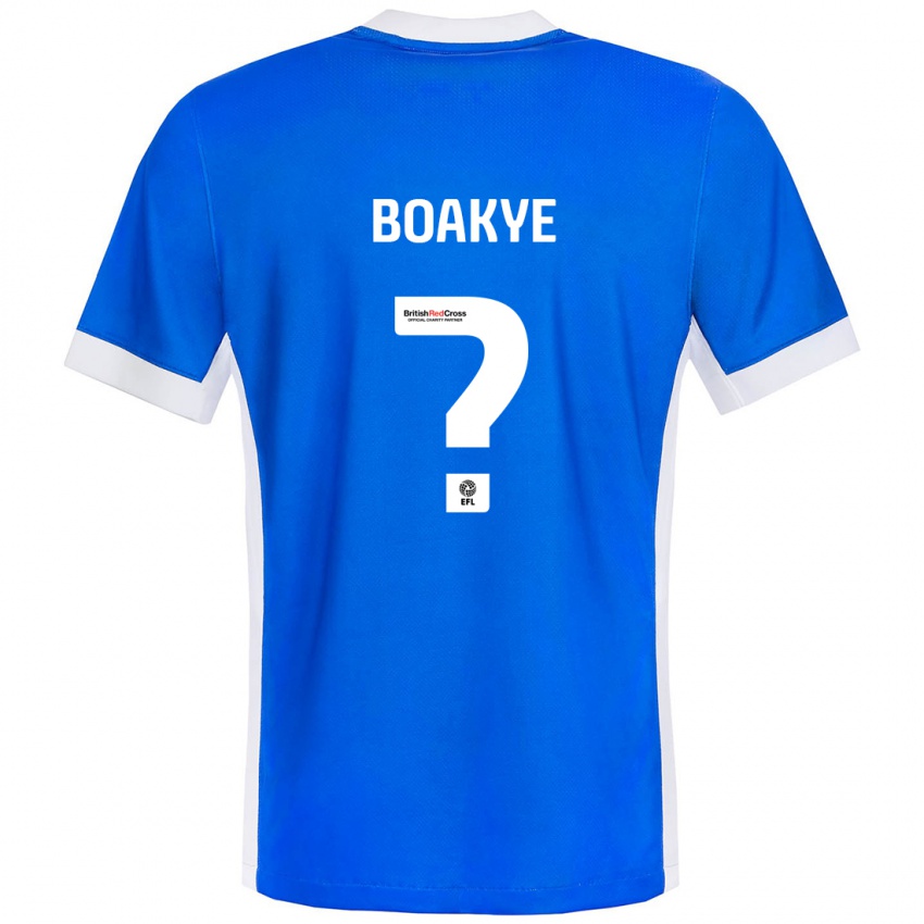 Niño Camiseta Godfred Boakye #0 Azul Blanco 1ª Equipación 2024/25 La Camisa Perú