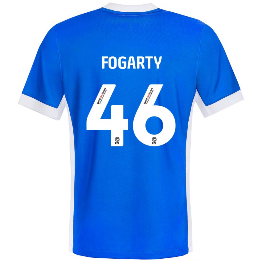 Niño Camiseta Tom Fogarty #46 Azul Blanco 1ª Equipación 2024/25 La Camisa Perú