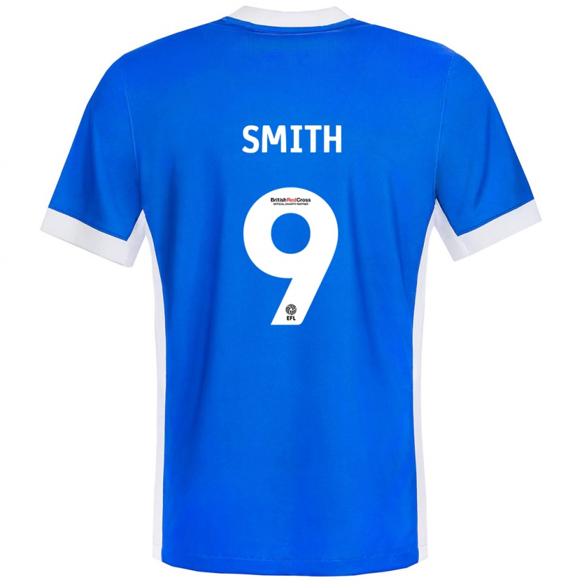 Niño Camiseta Libby Smith #9 Azul Blanco 1ª Equipación 2024/25 La Camisa Perú