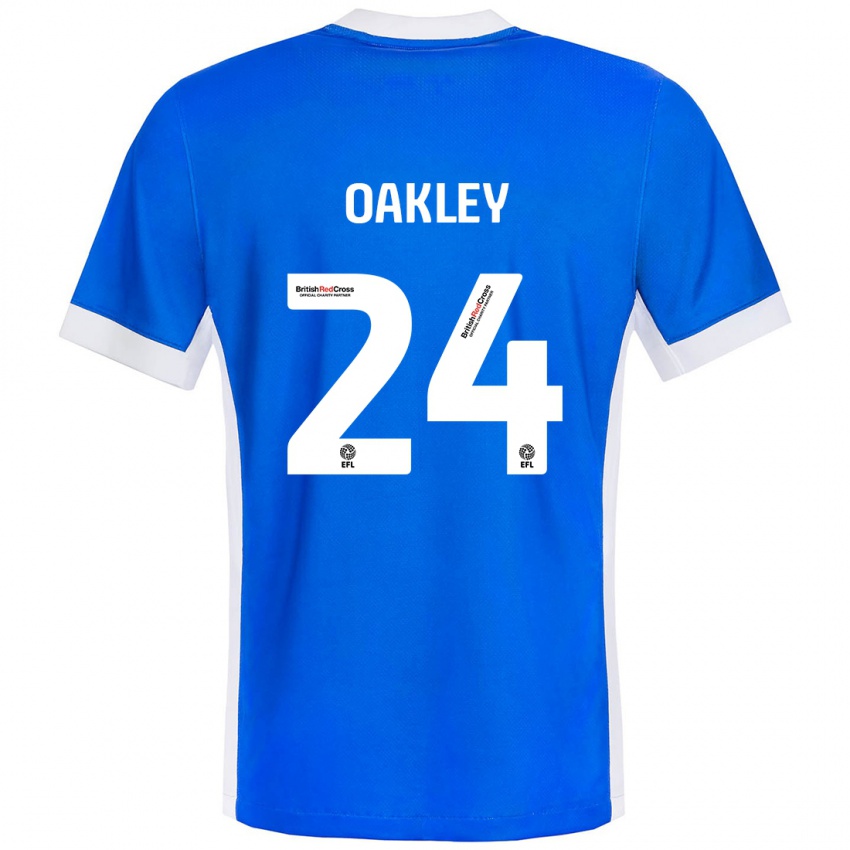 Niño Camiseta Marcel Oakley #24 Azul Blanco 1ª Equipación 2024/25 La Camisa Perú