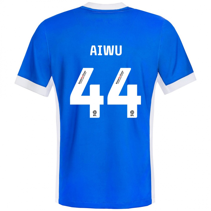 Niño Camiseta Emanuel Aiwu #44 Azul Blanco 1ª Equipación 2024/25 La Camisa Perú