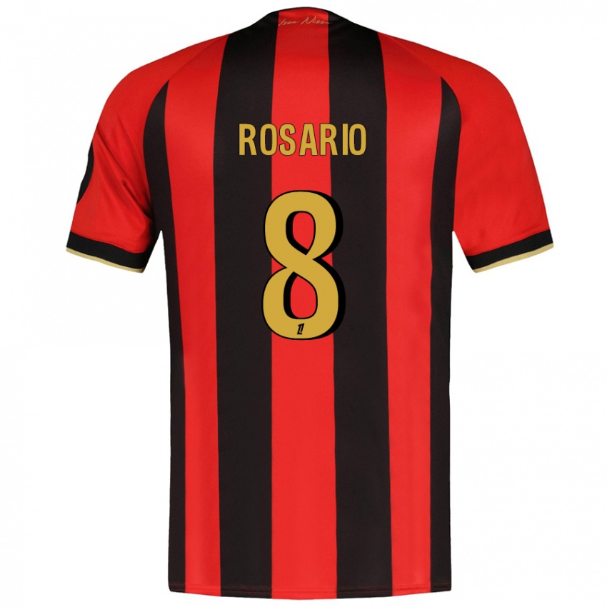 Niño Camiseta Pablo Rosario #8 Rojo Negro 1ª Equipación 2024/25 La Camisa Perú