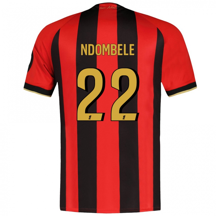 Niño Camiseta Tanguy Ndombele #22 Rojo Negro 1ª Equipación 2024/25 La Camisa Perú