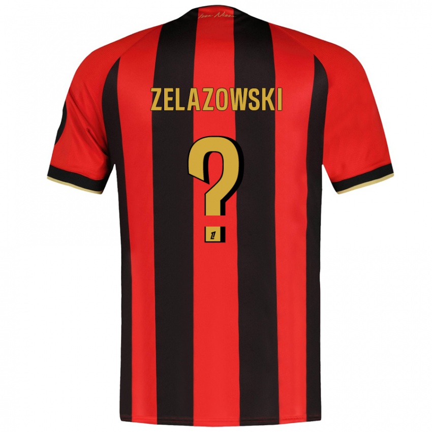 Niño Camiseta Bartosz Zelazowski #0 Rojo Negro 1ª Equipación 2024/25 La Camisa Perú