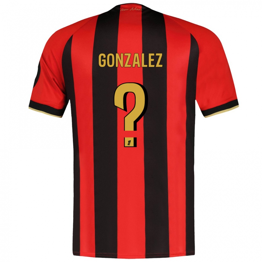 Niño Camiseta Anthony Gonzalez #0 Rojo Negro 1ª Equipación 2024/25 La Camisa Perú