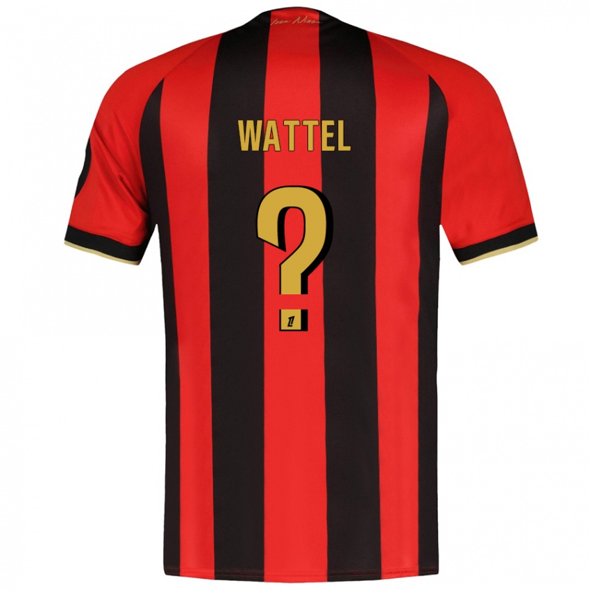 Niño Camiseta Sami Wattel #0 Rojo Negro 1ª Equipación 2024/25 La Camisa Perú