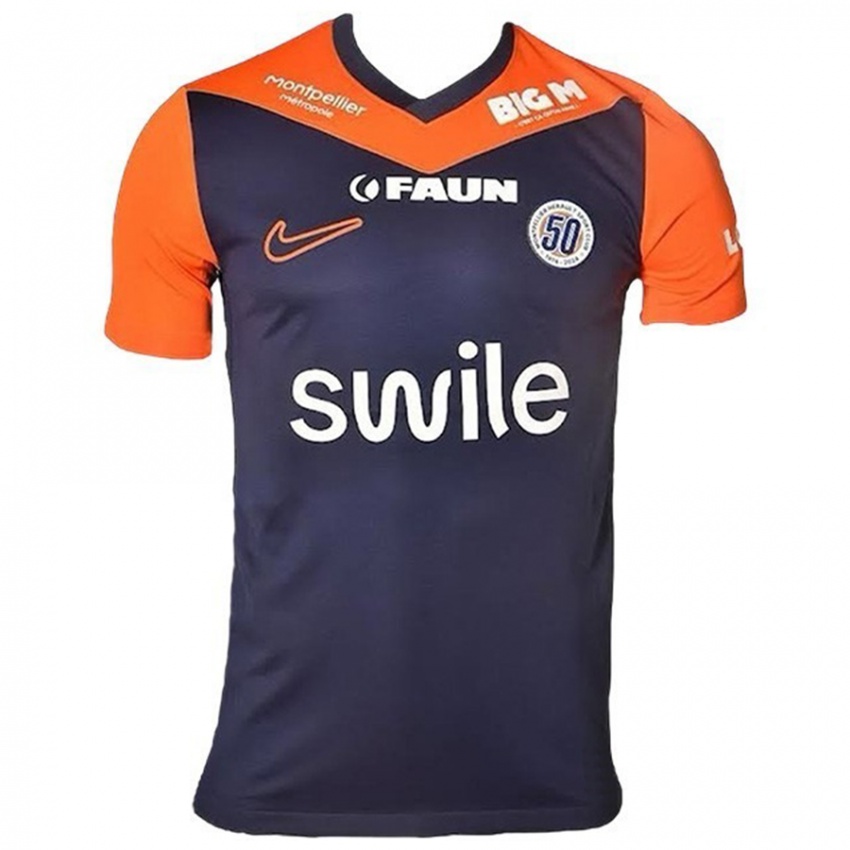 Niño Camiseta Charlotte Bilbault #10 Azul Marino Naranja 1ª Equipación 2024/25 La Camisa Perú