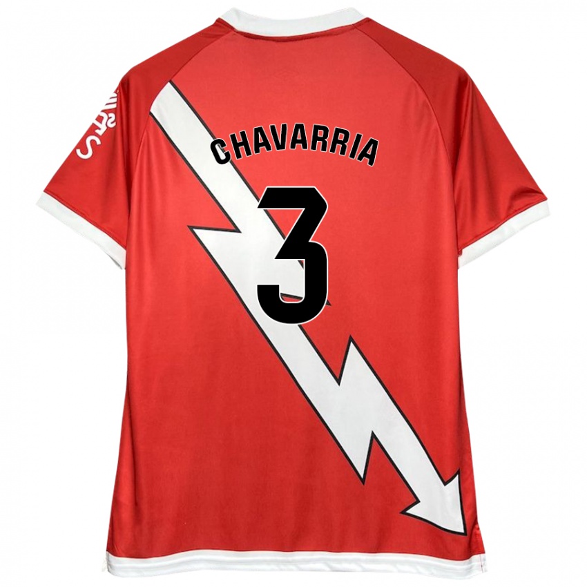 Niño Camiseta Pep Chavarría #3 Blanco Rojo 1ª Equipación 2024/25 La Camisa Perú