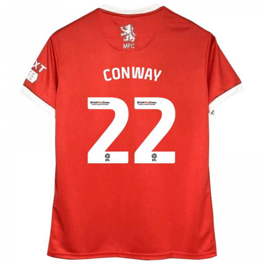 Niño Camiseta Tommy Conway #22 Rojo Blanco 1ª Equipación 2024/25 La Camisa Perú