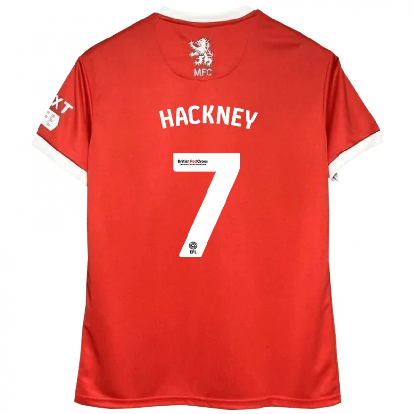 Niño Camiseta Hayden Hackney #7 Rojo Blanco 1ª Equipación 2024/25 La Camisa Perú