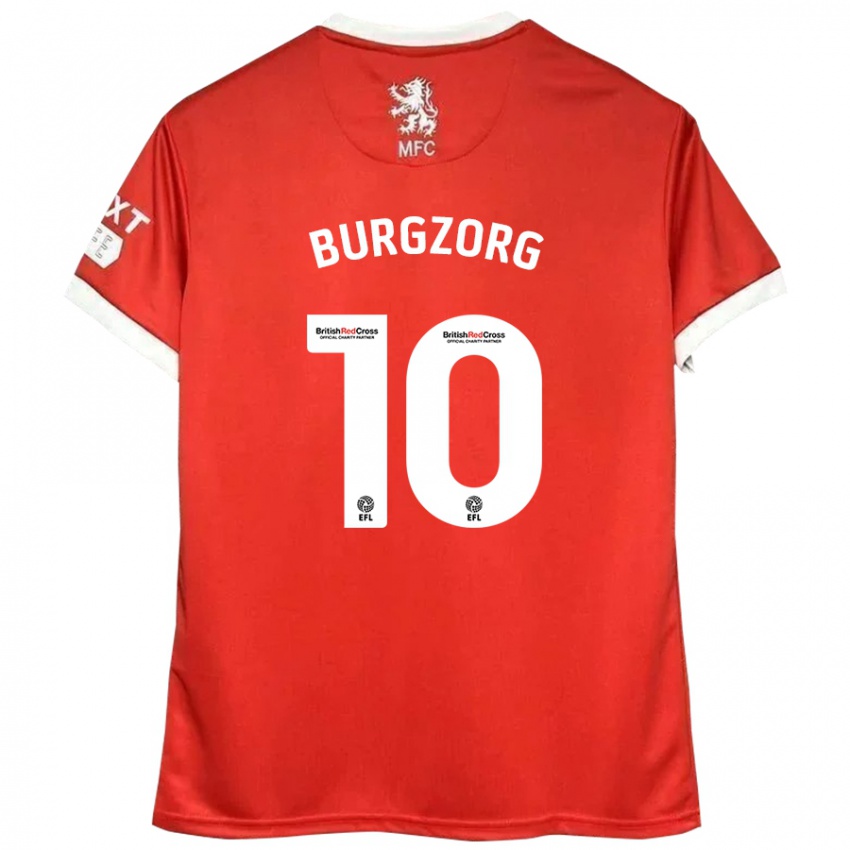 Niño Camiseta Delano Burgzorg #10 Rojo Blanco 1ª Equipación 2024/25 La Camisa Perú