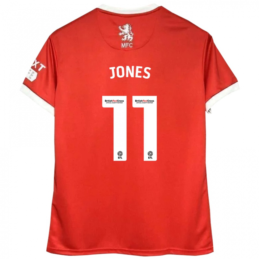 Niño Camiseta Isaiah Jones #11 Rojo Blanco 1ª Equipación 2024/25 La Camisa Perú