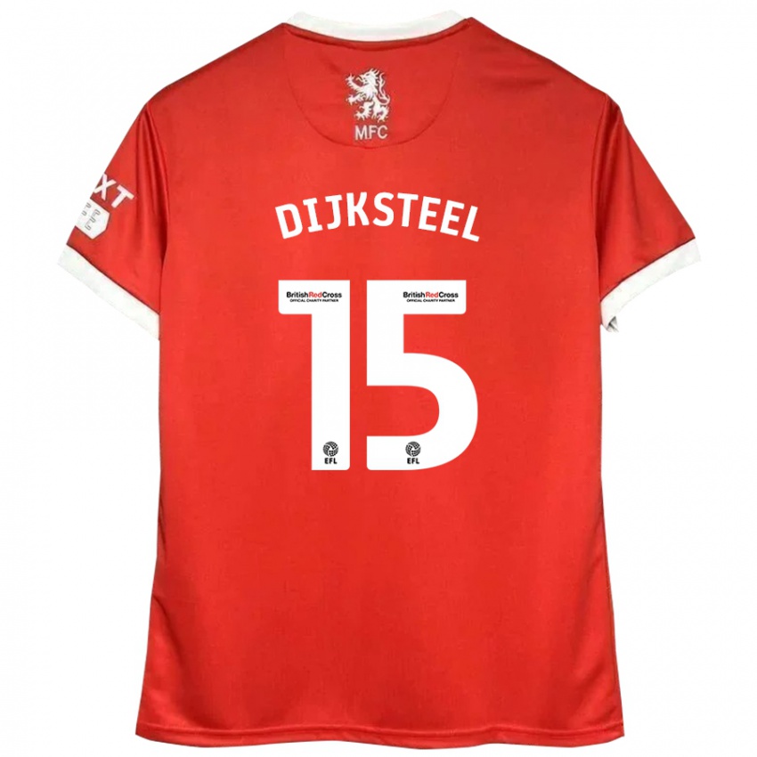 Niño Camiseta Anfernee Dijksteel #15 Rojo Blanco 1ª Equipación 2024/25 La Camisa Perú