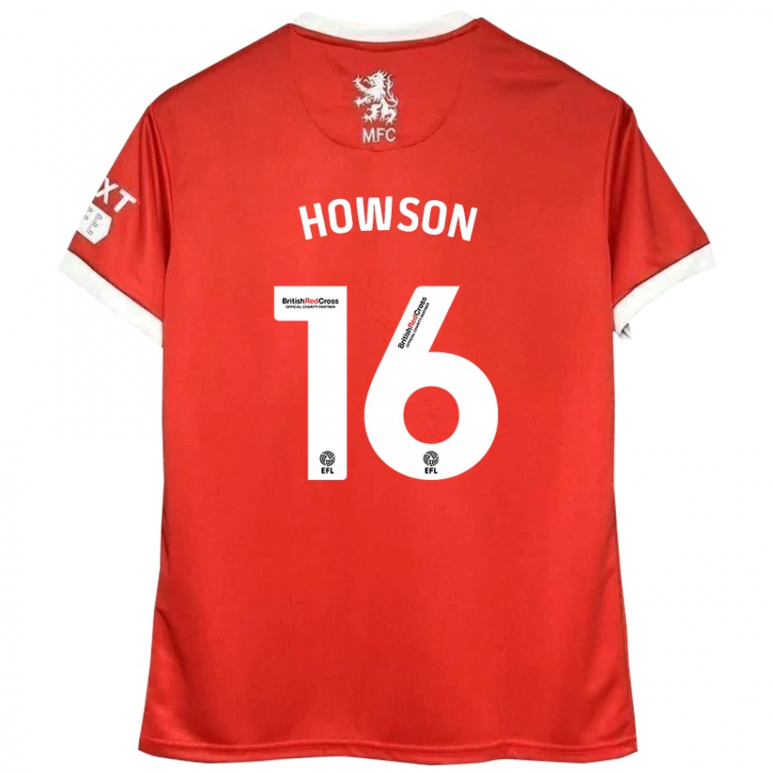 Niño Camiseta Jonathan Howson #16 Rojo Blanco 1ª Equipación 2024/25 La Camisa Perú