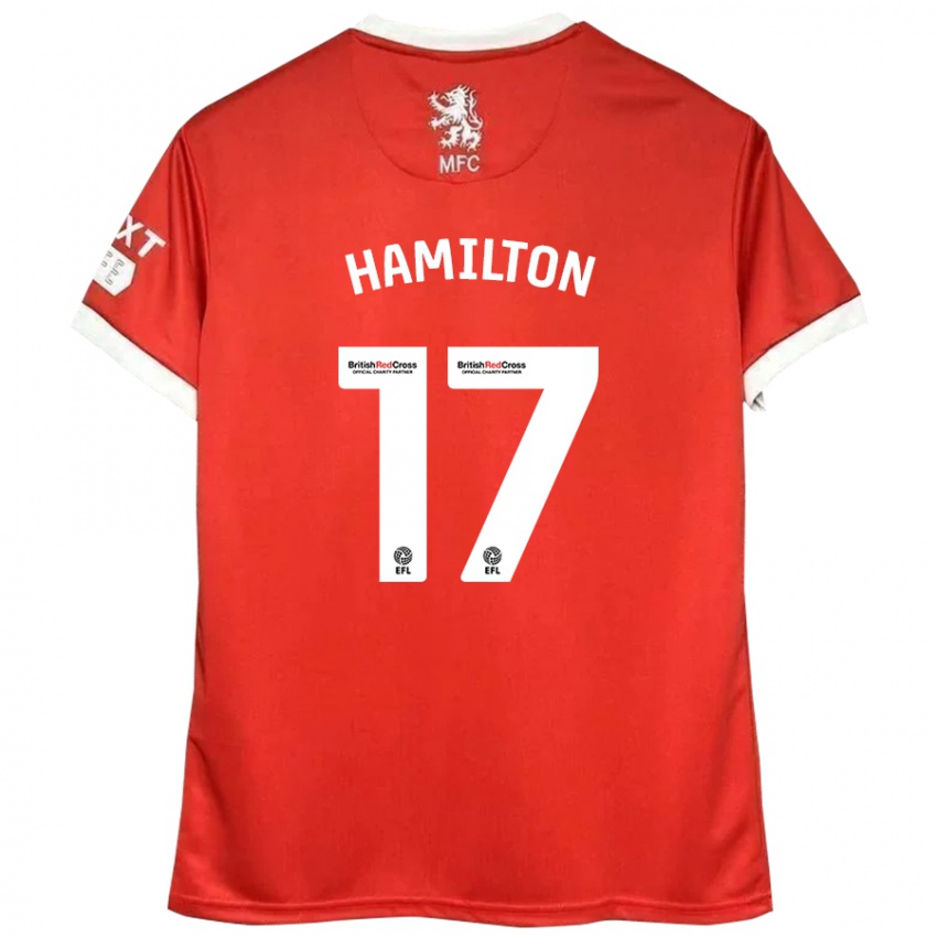 Niño Camiseta Micah Hamilton #17 Rojo Blanco 1ª Equipación 2024/25 La Camisa Perú