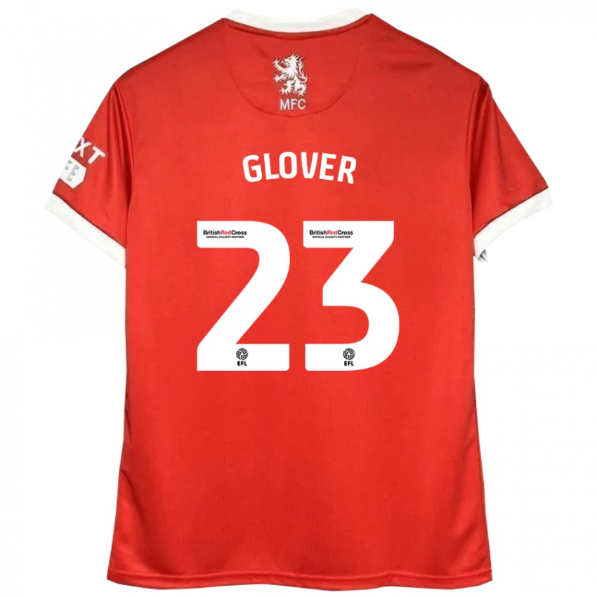 Niño Camiseta Tom Glover #23 Rojo Blanco 1ª Equipación 2024/25 La Camisa Perú