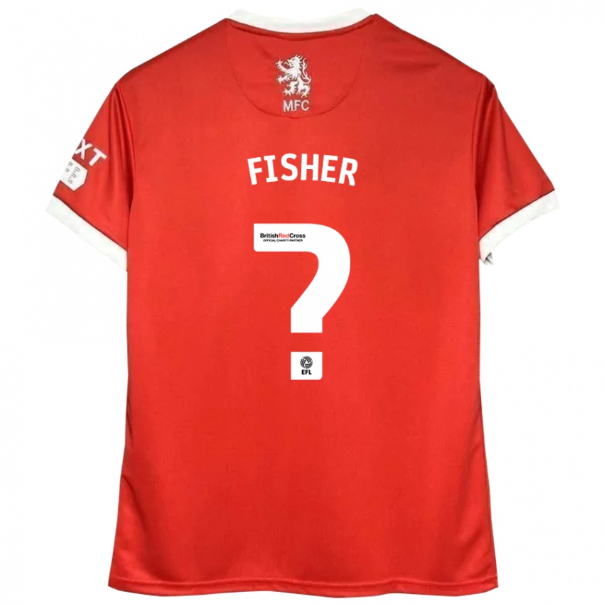 Niño Camiseta Nathan Fisher #0 Rojo Blanco 1ª Equipación 2024/25 La Camisa Perú