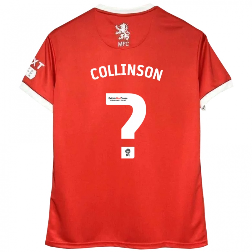 Niño Camiseta Isaac Collinson #0 Rojo Blanco 1ª Equipación 2024/25 La Camisa Perú