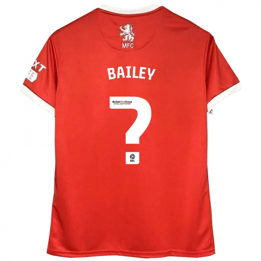 Niño Camiseta Bailey Palmer #0 Rojo Blanco 1ª Equipación 2024/25 La Camisa Perú